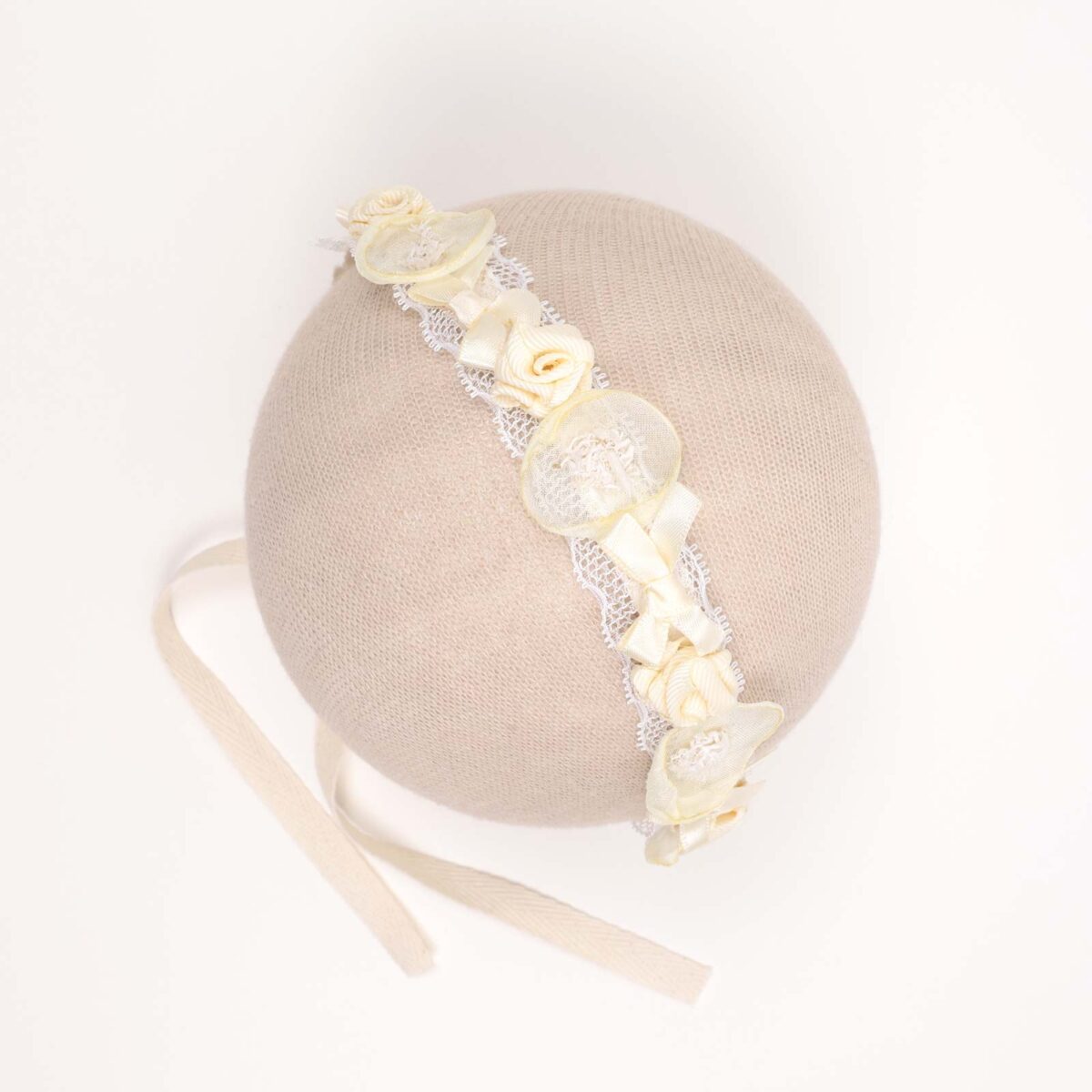 Rosette Lace Baby Headband - Image 3