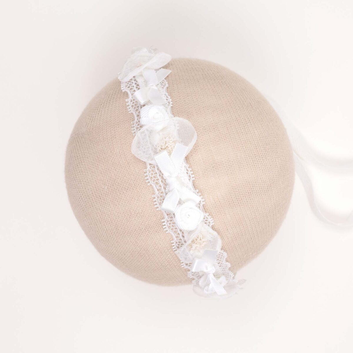 Rosette Lace Baby Headband - Image 1