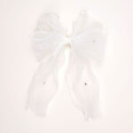 Sheer Rhinestone Bow Hair Clip - Image 3
