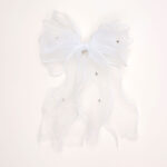 Sheer Rhinestone Bow Hair Clip - Image 2
