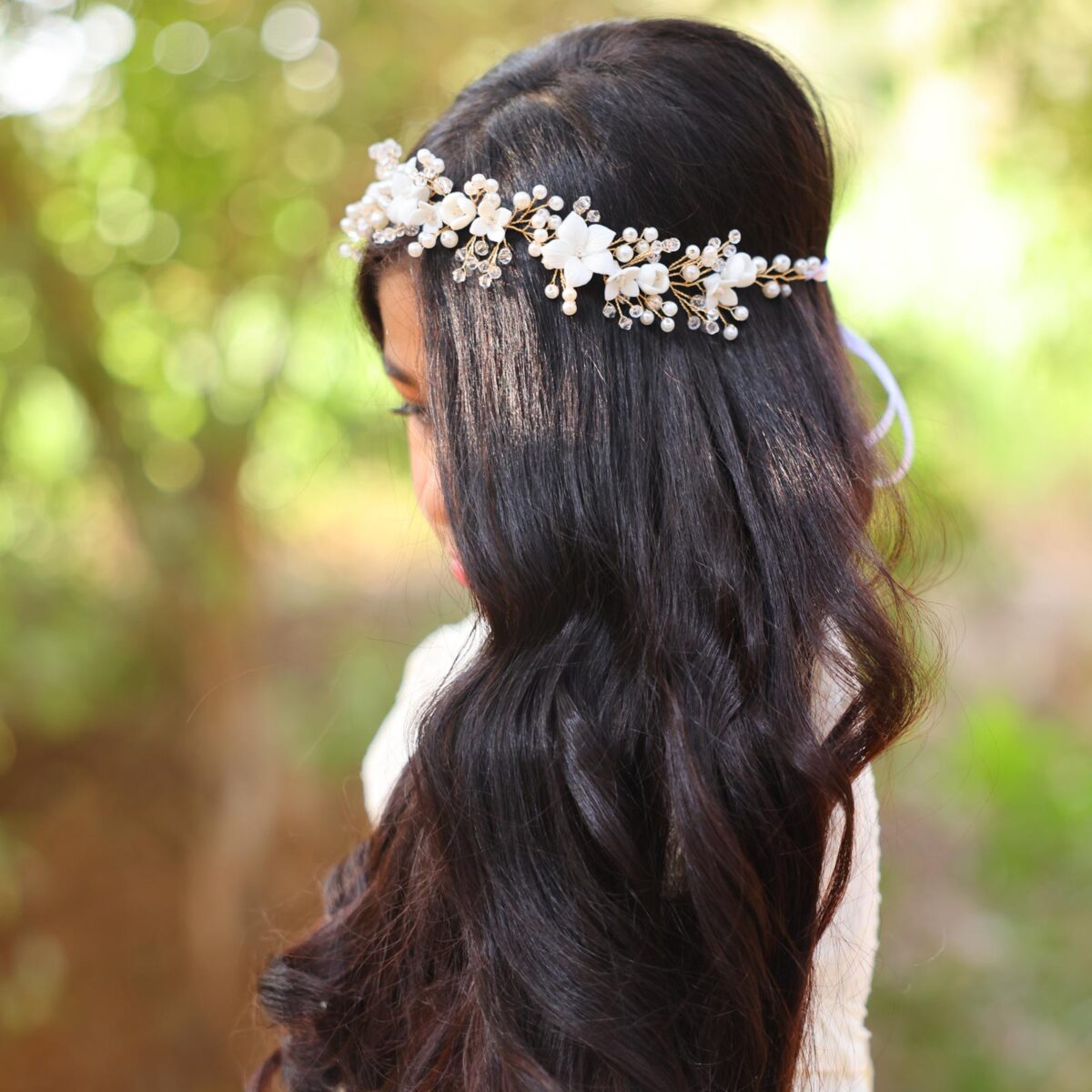 Floral Pearl Hairband - Image 1