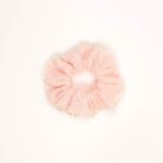 Knitted Lace Trim Scrunchie - Image 4