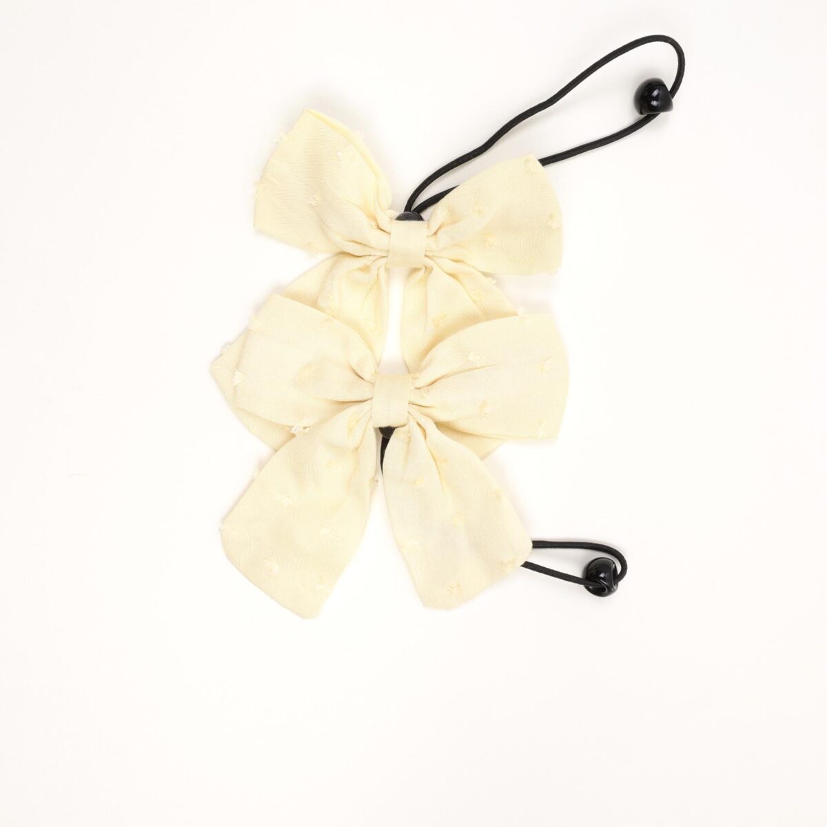 Textured Fabric Bow Hair Ties - Image 4