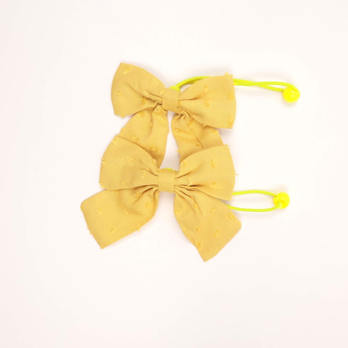 Textured Fabric Bow Hair Ties - Image 7