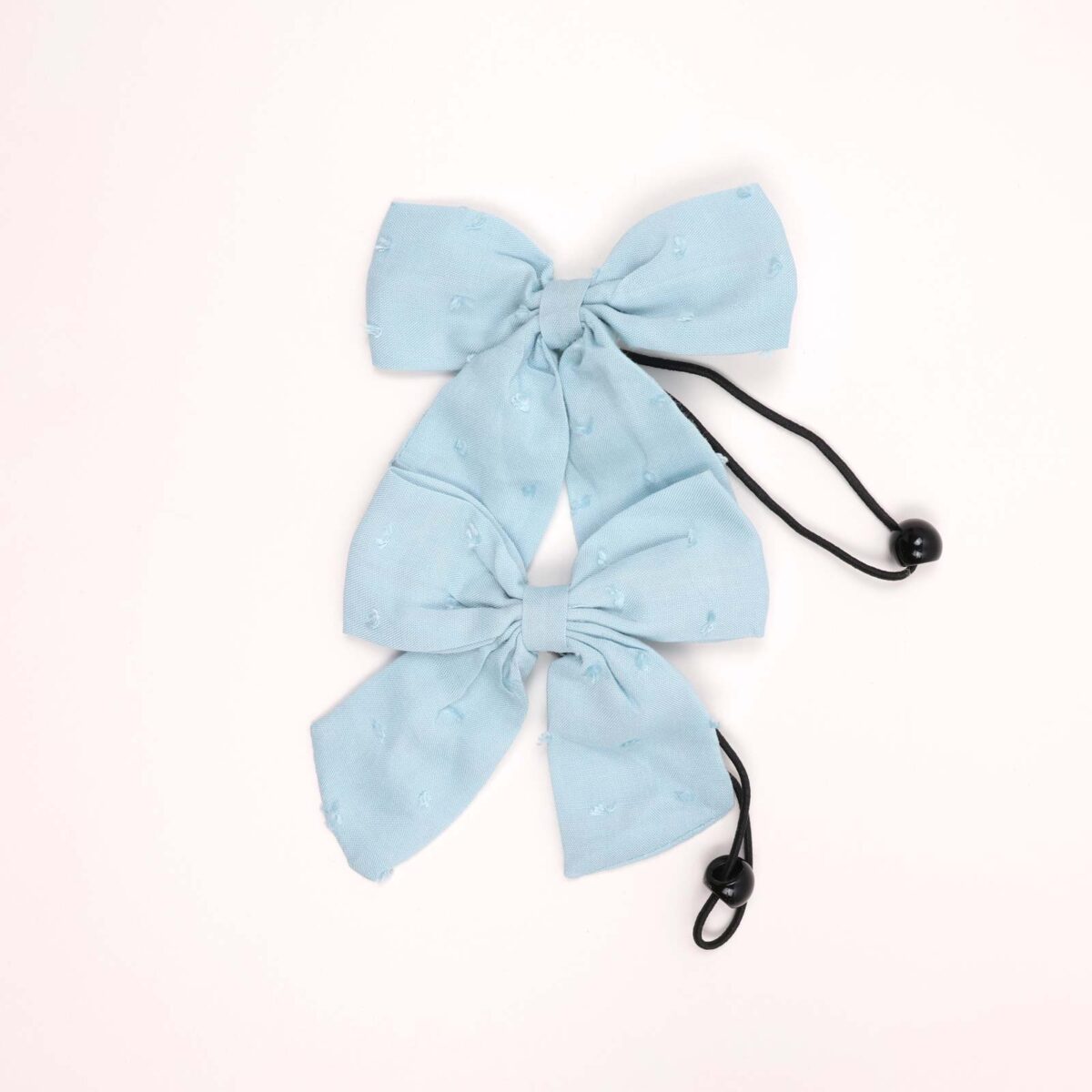 Textured Fabric Bow Hair Ties - Image 6