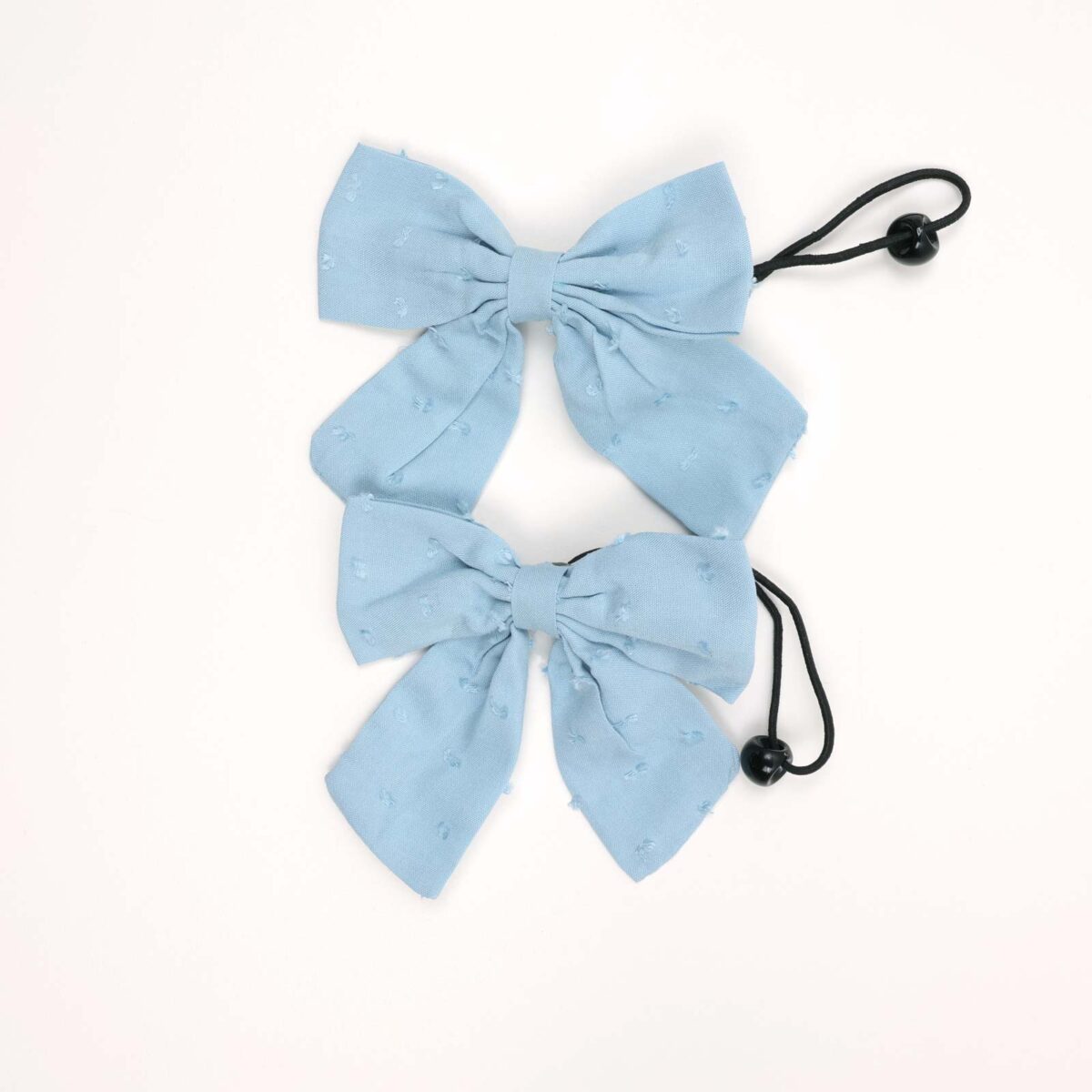 Textured Fabric Bow Hair Ties - Image 5