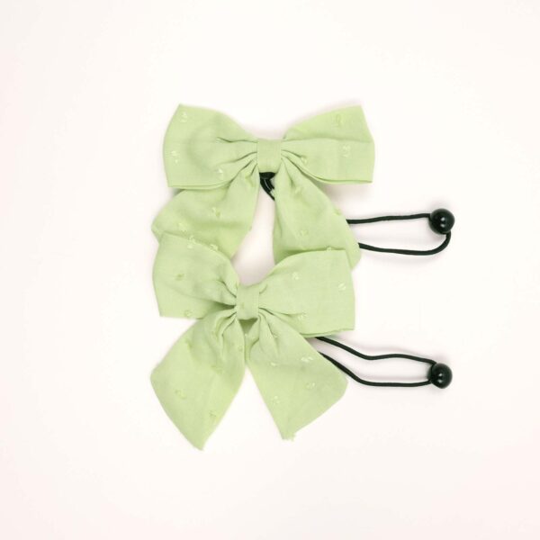 Textured Fabric Bow Hair Ties