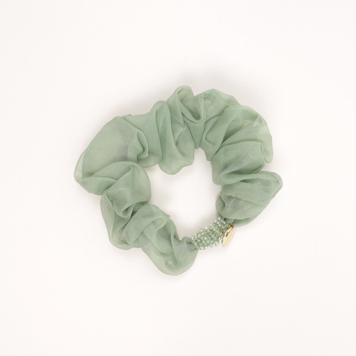 Sheer Beaded Scrunchie - Image 3