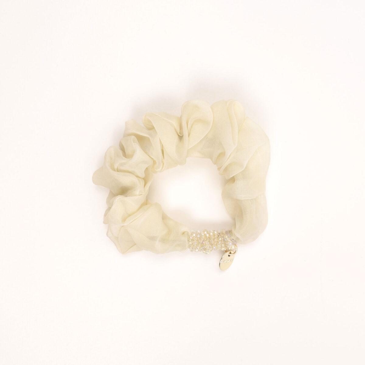 Sheer Beaded Scrunchie - Image 5