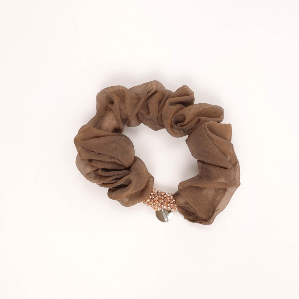 Sheer Beaded Scrunchie - Image 4
