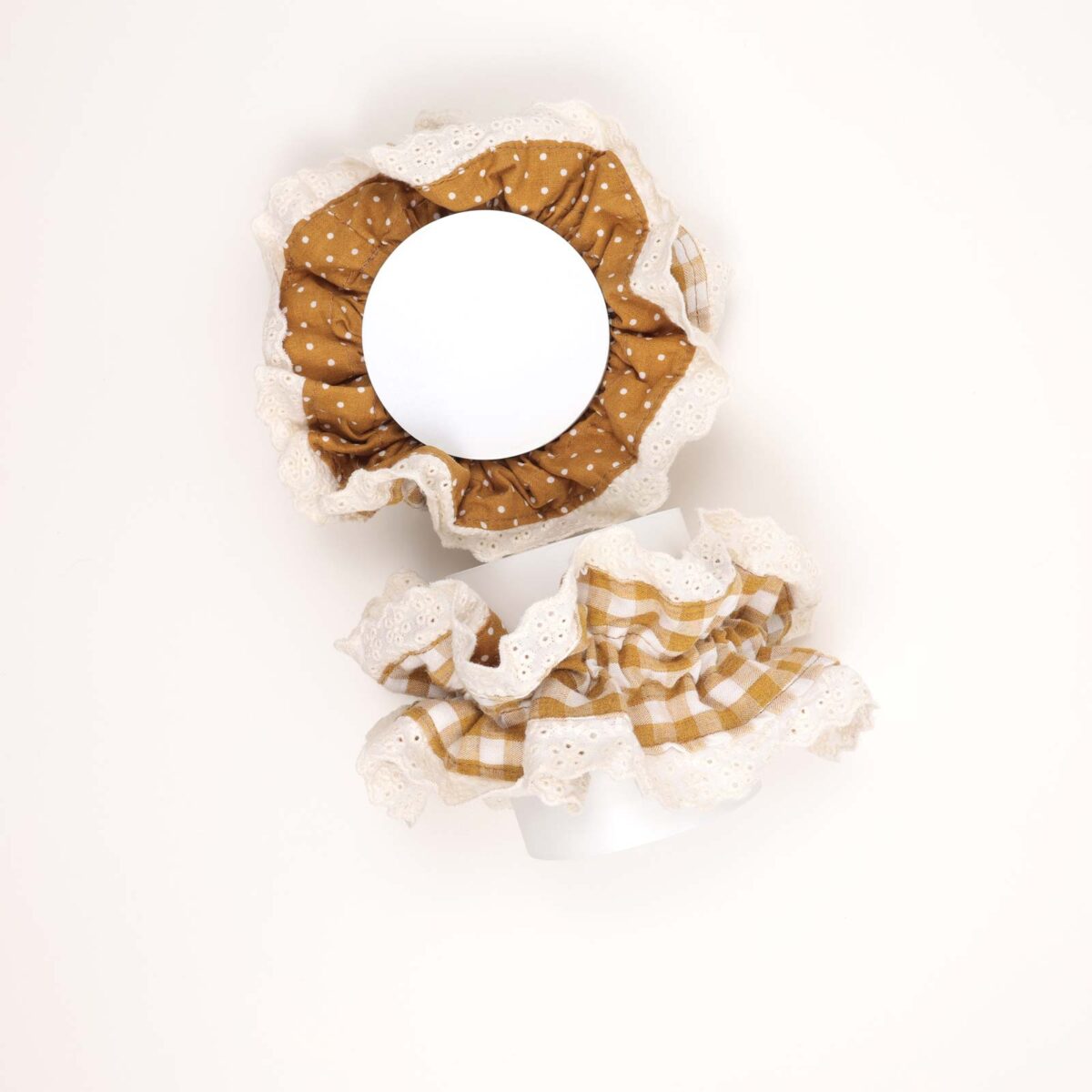 Vintage Amber Lace Scrunchie - Image 1