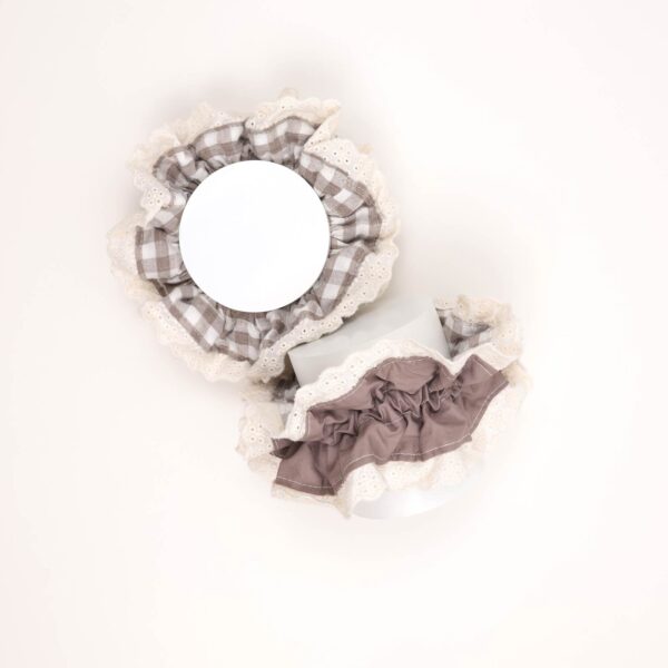 Vintage Taupe Lace Scrunchie