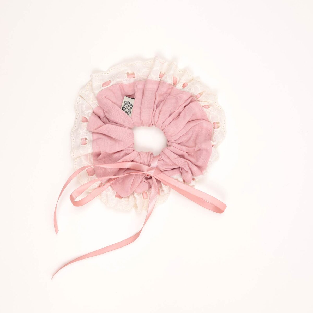Vintage Lace Trim Scrunchie - Image 3
