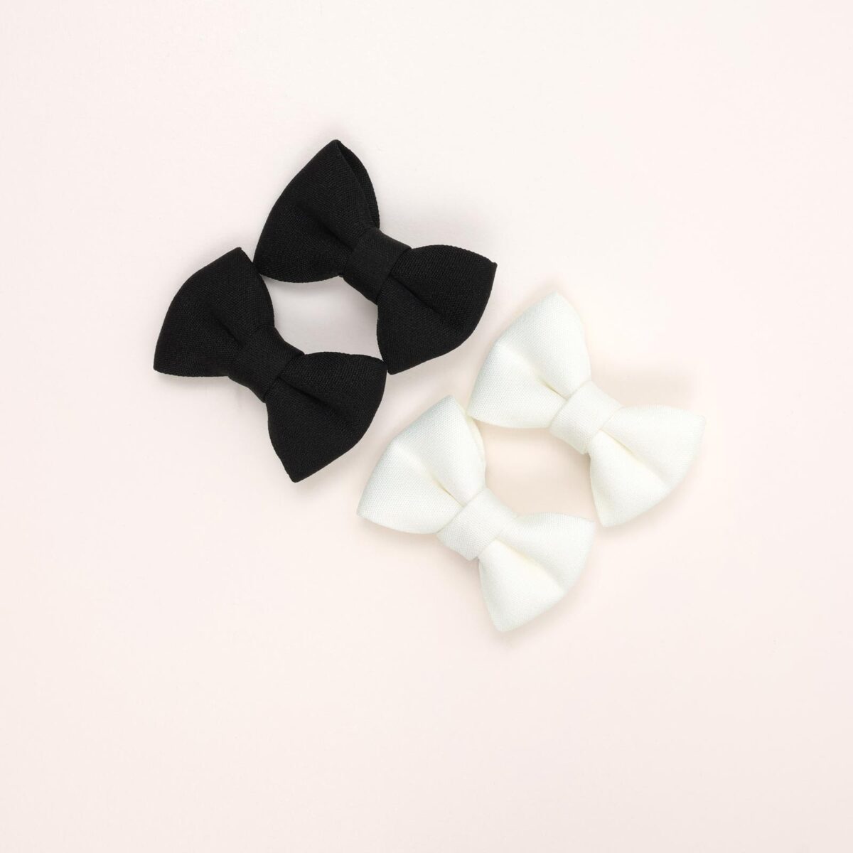 Black & White Fabric Hair Clips - Image 1