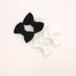 Black & White Fabric Hair Clips
