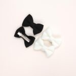 Black & White Fabric Hair Clips - Image 2