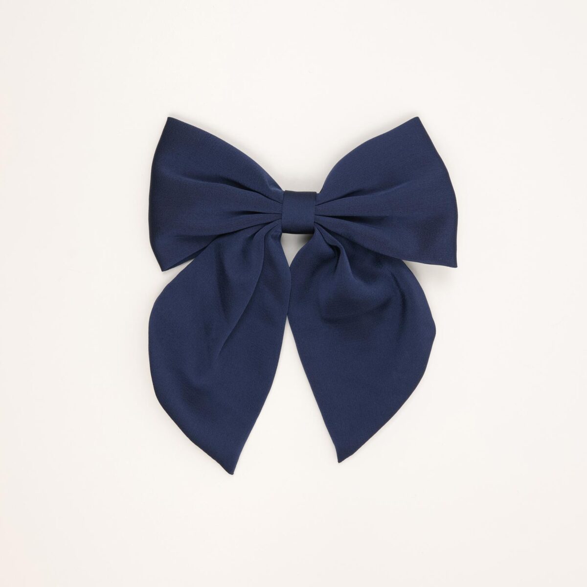 Satin Short-Tail Bow Hair Clip - Image 1