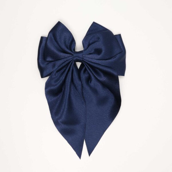 Glossy Long-Tail Bow Hair Clip