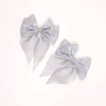 Soft Satin Bow Hair Clips - Image 5