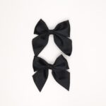 Scalloped Edge Satin Bow Clips - Image 7