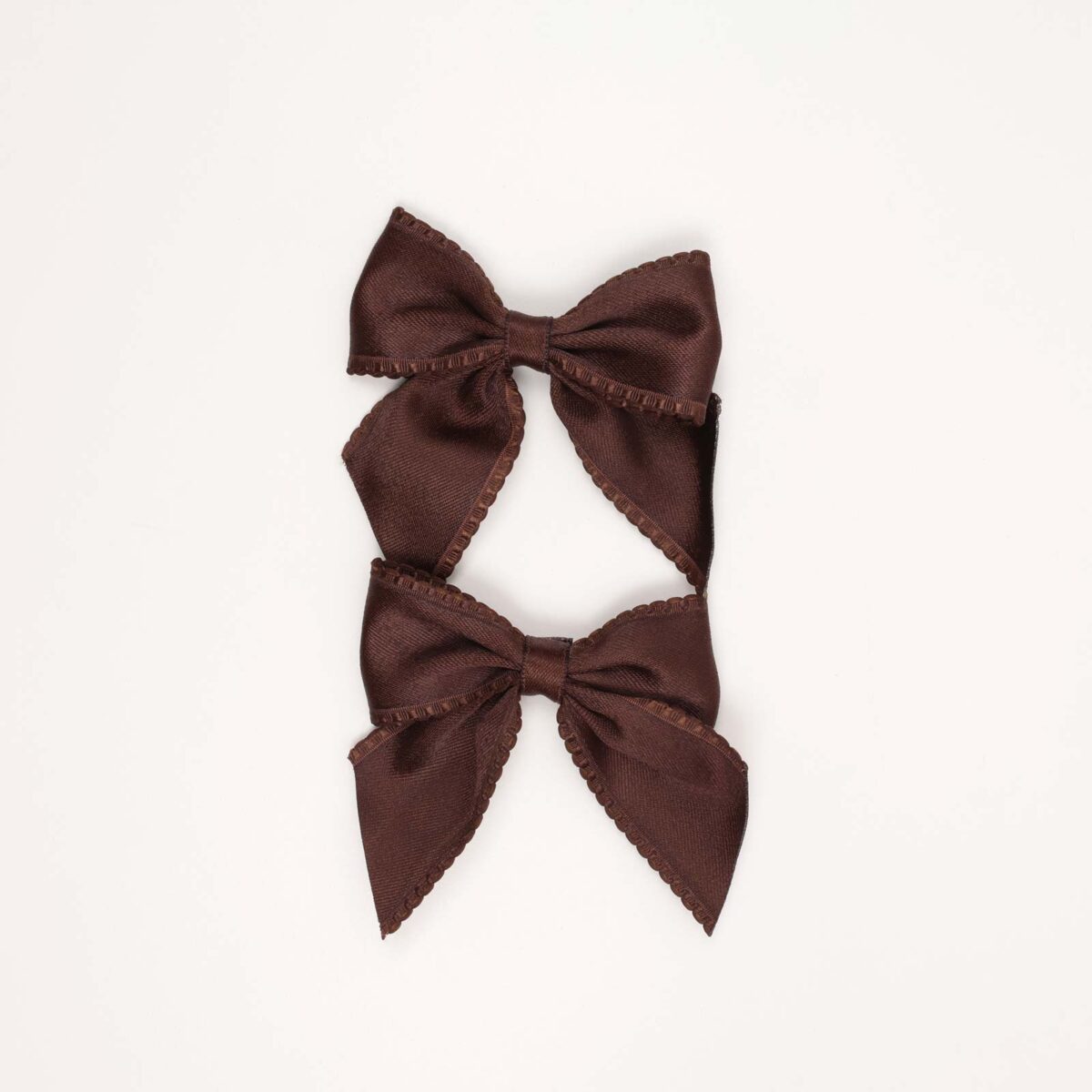 Scalloped Edge Satin Bow Clips - Image 6