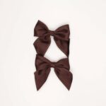 Scalloped Edge Satin Bow Clips - Image 6