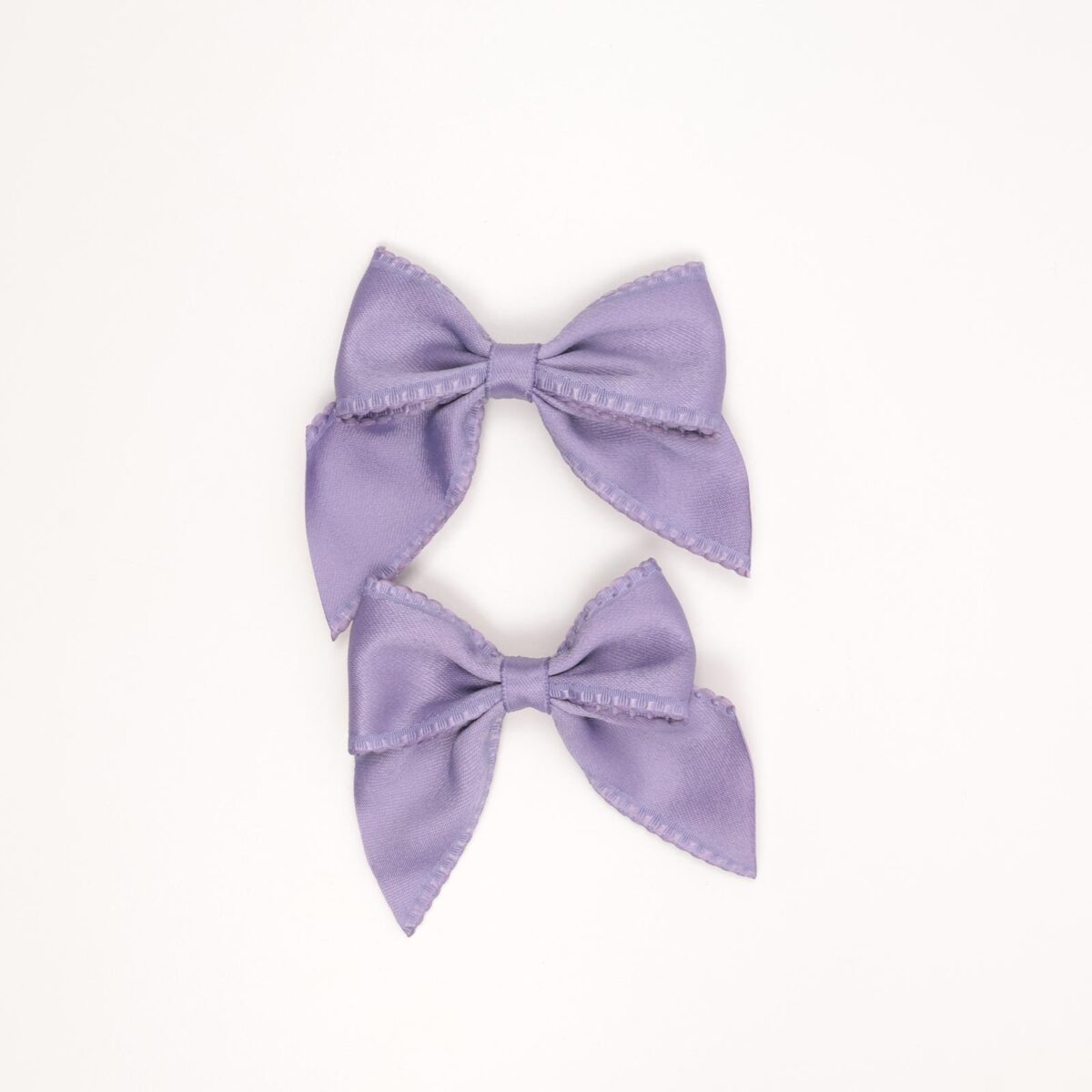 Scalloped Edge Satin Bow Clips - Image 5