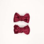 Satin Bow Hair Clips