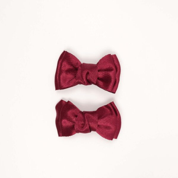 Satin Bow Hair Clips