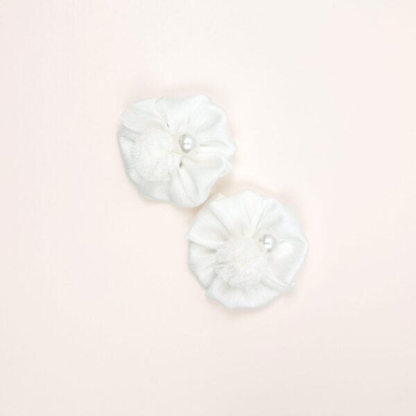 Ivory Petal & Pearl Hair Clip Set