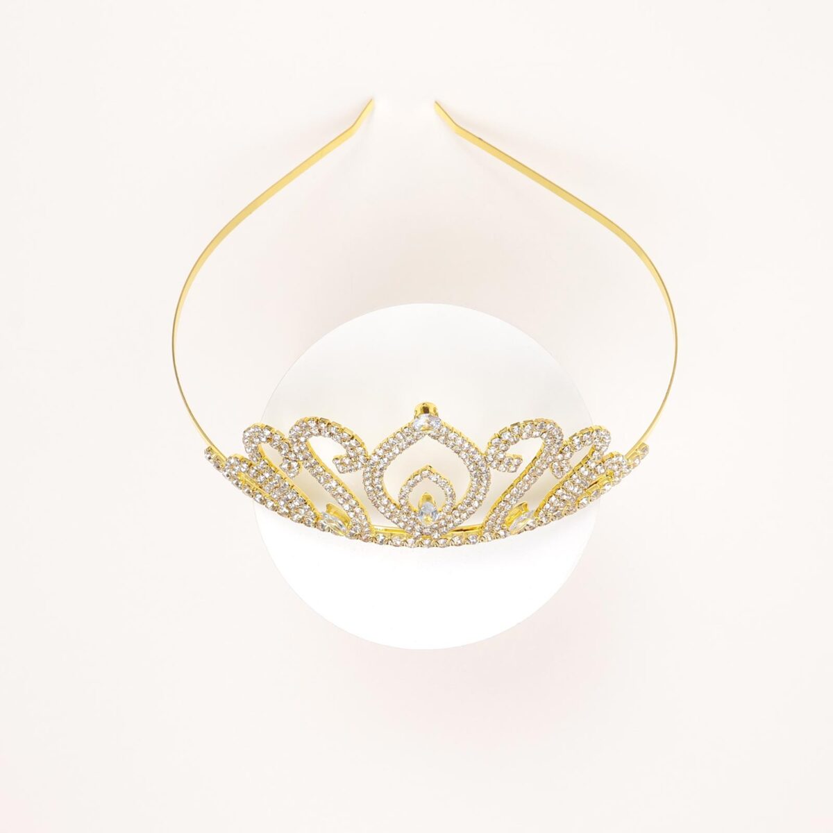 Teardrop Rhinestone Queen Crown - Image 3
