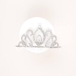 Teardrop Rhinestone Queen Crown - Image 2