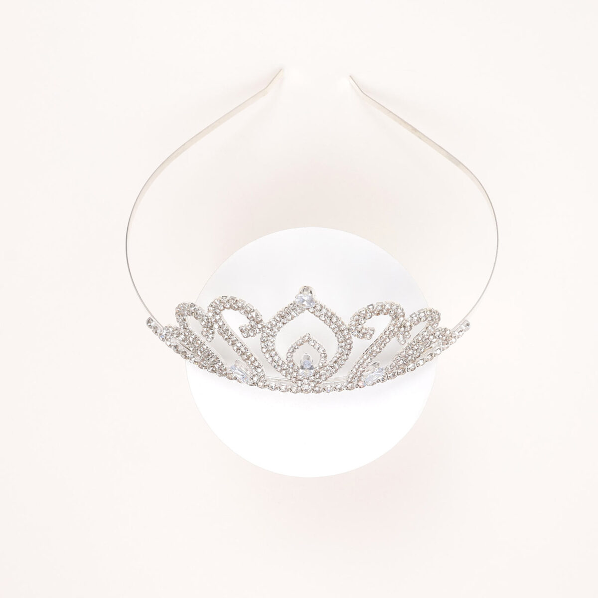 Teardrop Rhinestone Queen Crown - Image 4