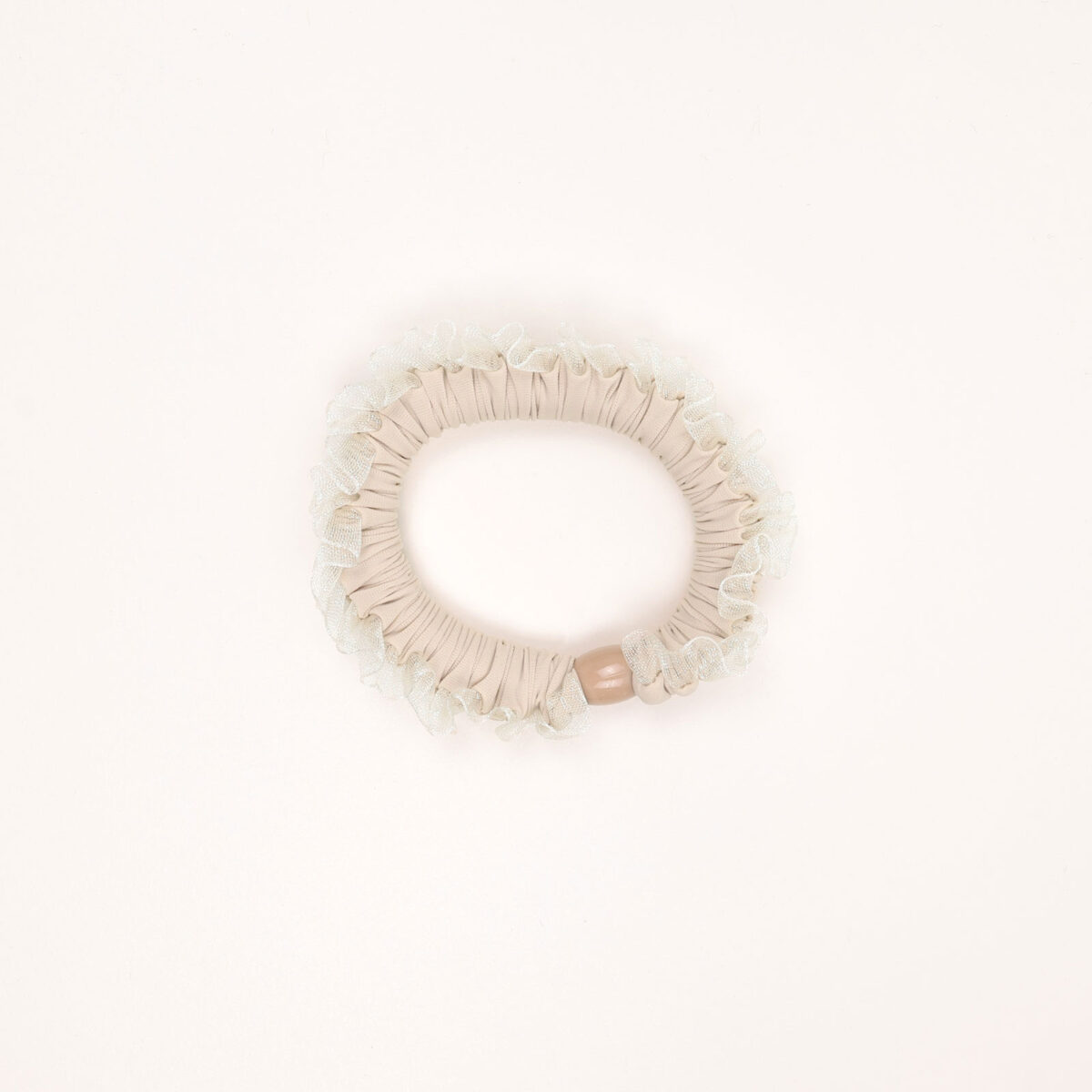 Ruffled Scrunchie with Bead Accent - Image 5
