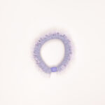 Ruffled Scrunchie with Bead Accent