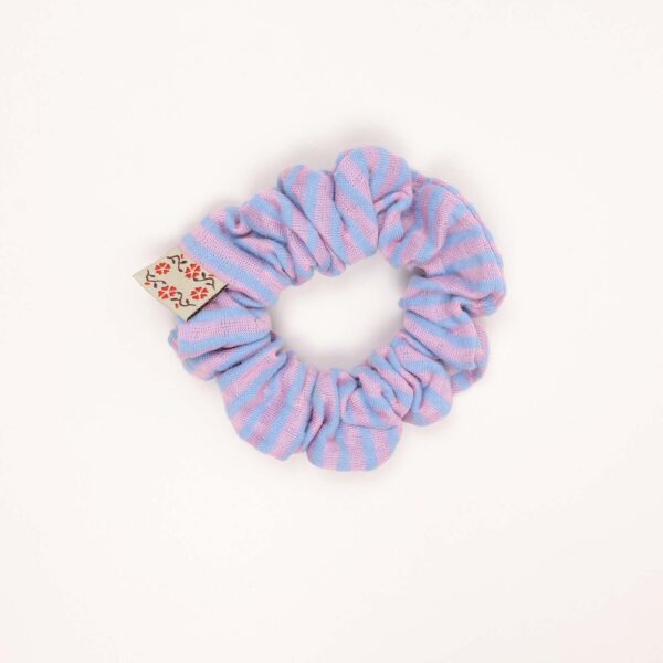 Soft Striped Hair Scrunchie