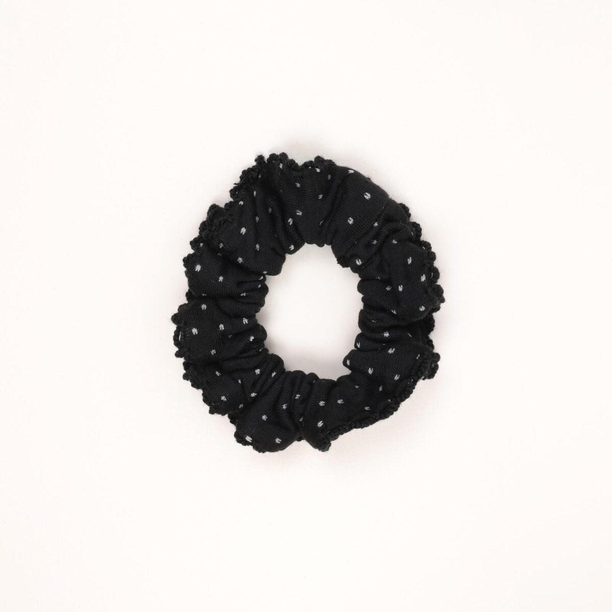 Soft Polka Ruffle Hair Scrunchie - Image 2