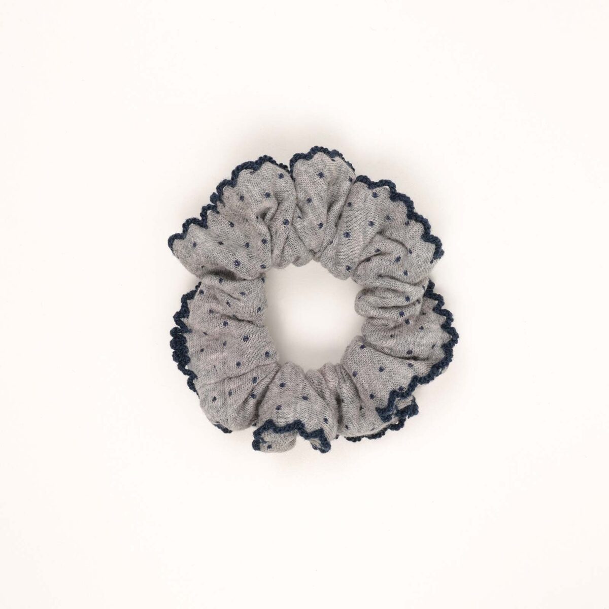 Soft Polka Ruffle Hair Scrunchie - Image 1