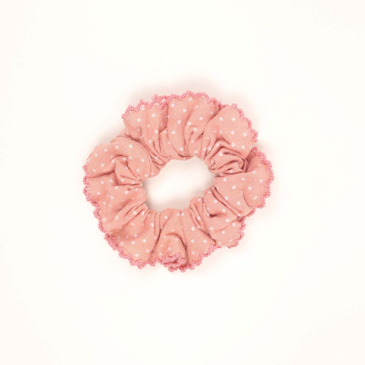 Soft Polka Ruffle Hair Scrunchie - Image 3