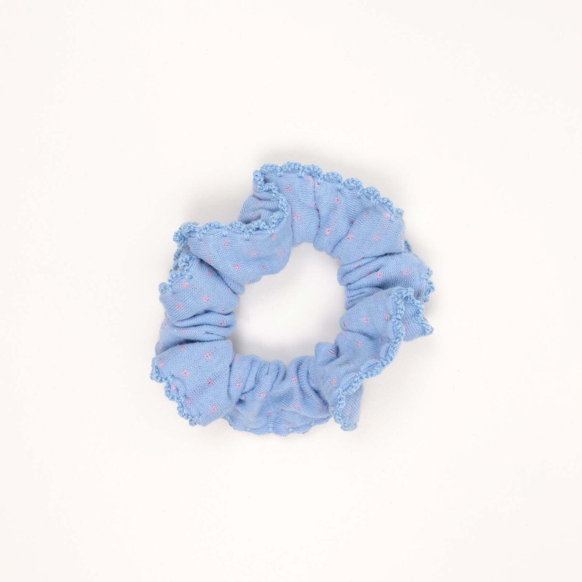 Soft Polka Ruffle Hair Scrunchie - Image 4