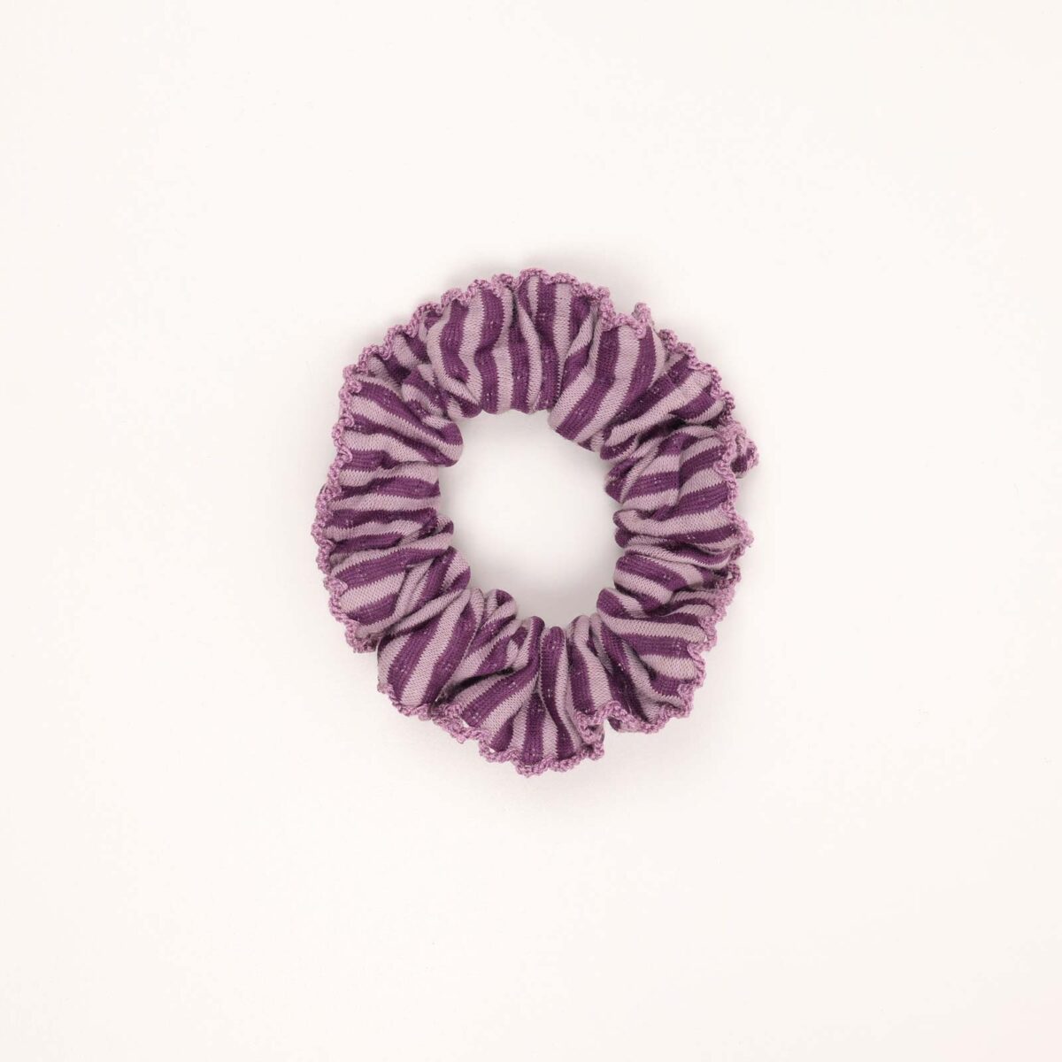 Striped Crochet-Trim Scrunchie - Image 3