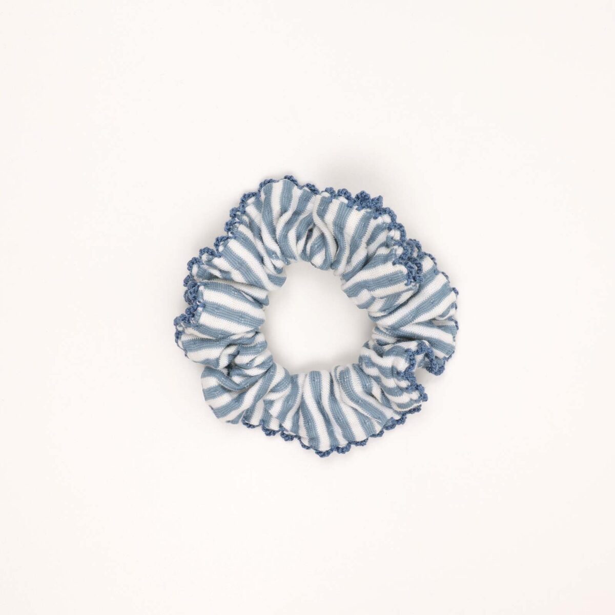 Striped Crochet-Trim Scrunchie - Image 2