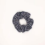 Striped Crochet-Trim Scrunchie