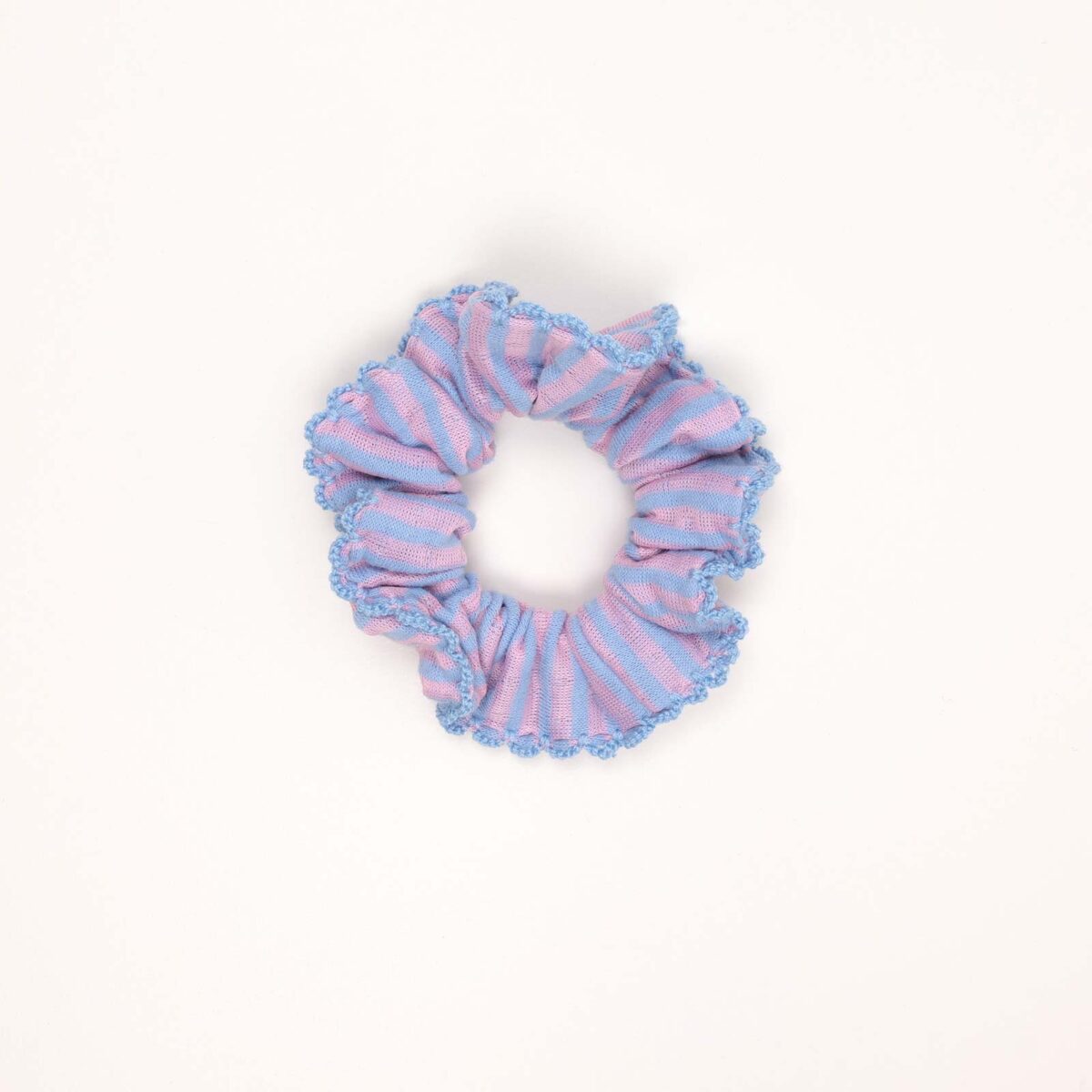 Striped Crochet-Trim Scrunchie - Image 5