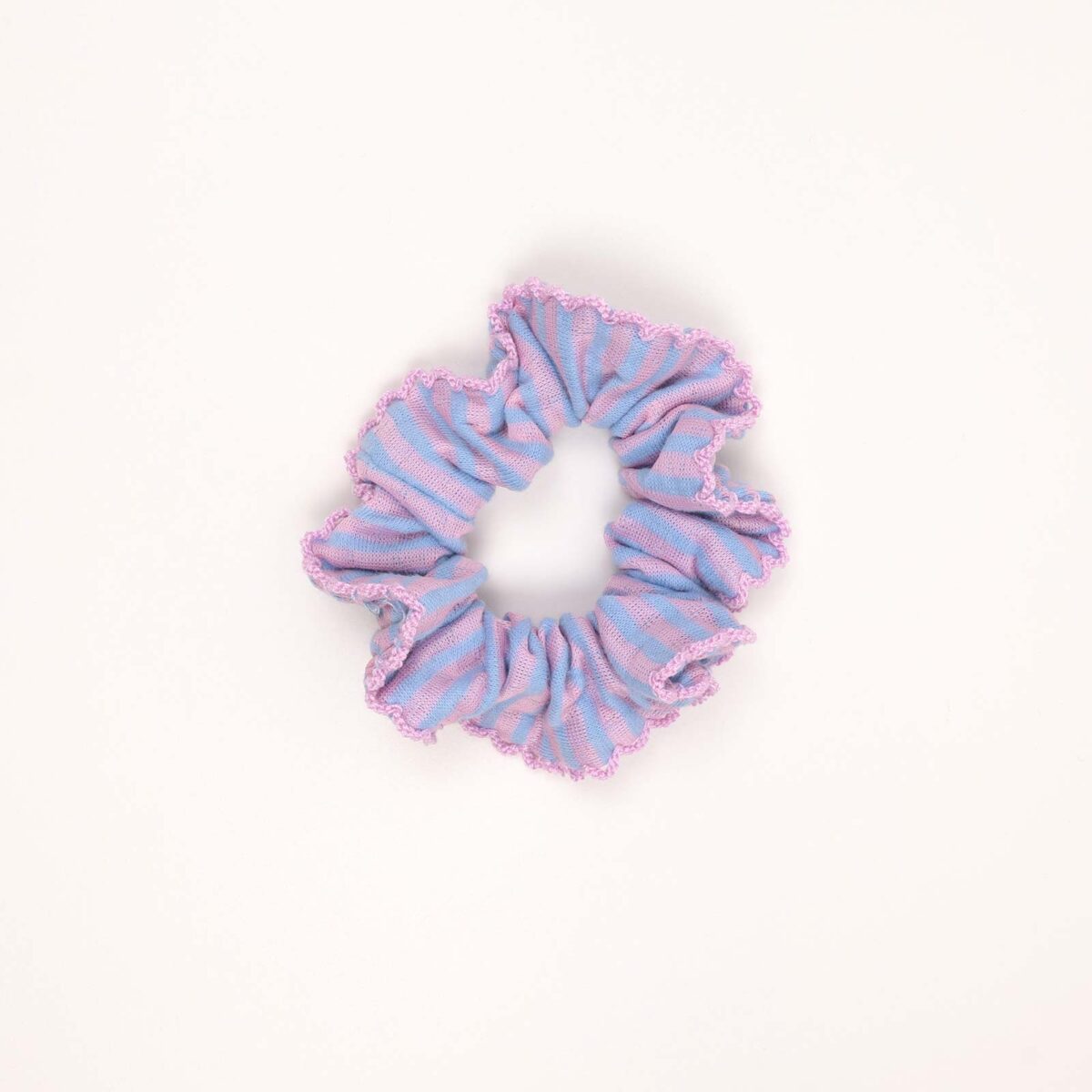 Striped Crochet-Trim Scrunchie - Image 6