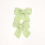 Textured Fabric Hair Clips - Image 3