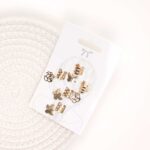 Gold Butterfly & Flower Hair Rings