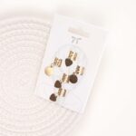 Gold Heart & Circles Hair Rings