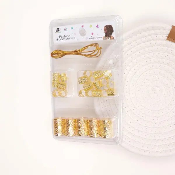 Gold Hair Rings Set