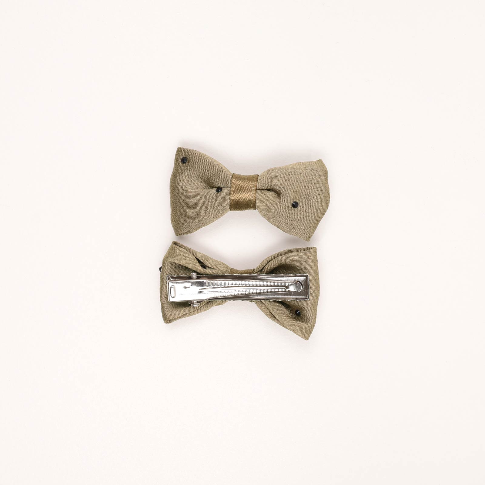 SA3HCM1 (Calm Brown) (B) Bow Knot Mini Hair Clips - Image 3